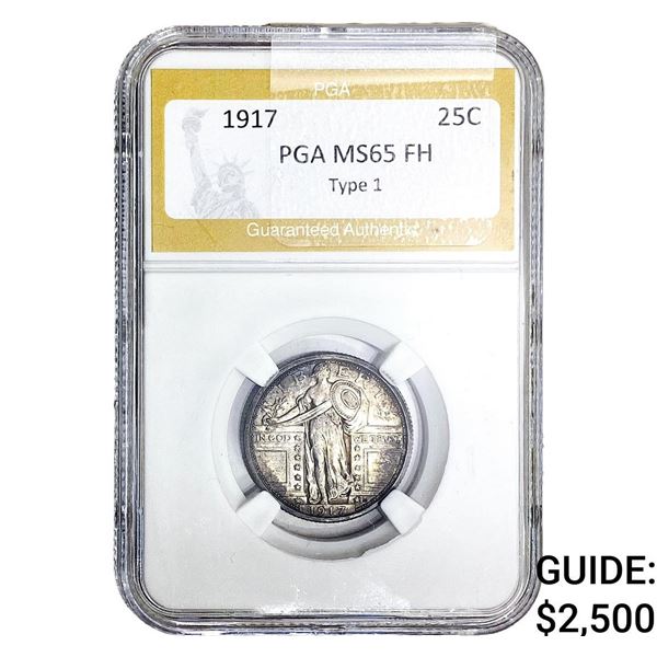 1917 Standing Liberty Quarter PGA MS65 FH Type 1