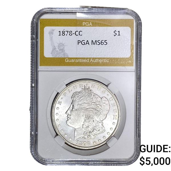 1878-CC Morgan Silver Dollar PGA MS65