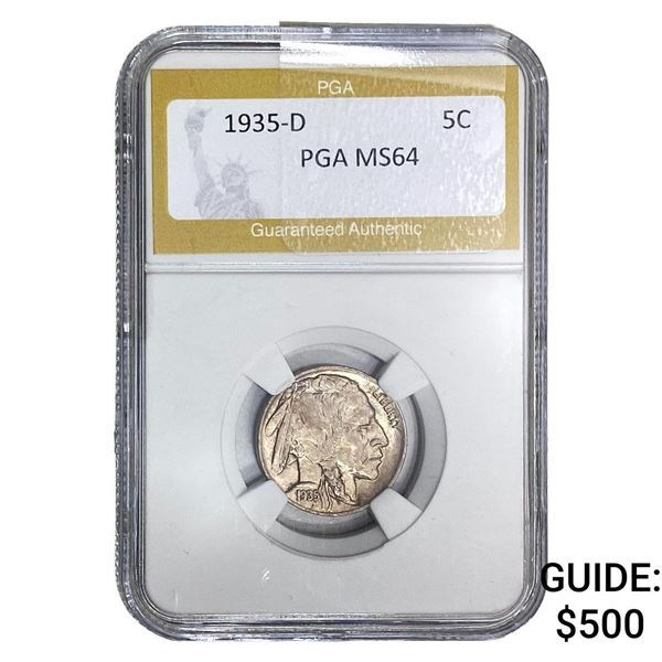 1935-D Buffalo Nickel PGA MS65