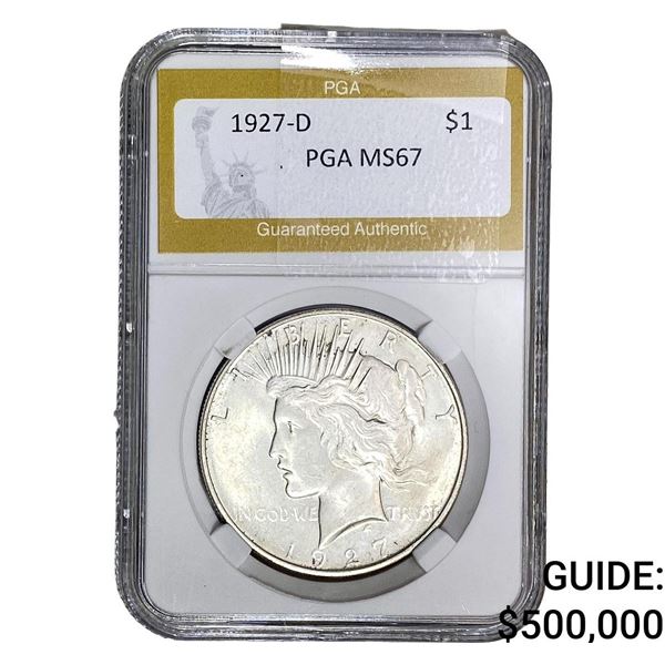 1927-D Silver Peace Dollar PGA MS67
