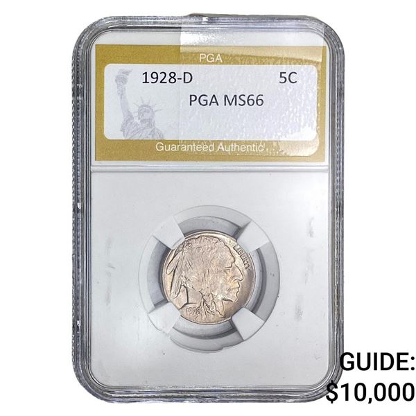 1928-D Buffalo Nickel PGA MS66