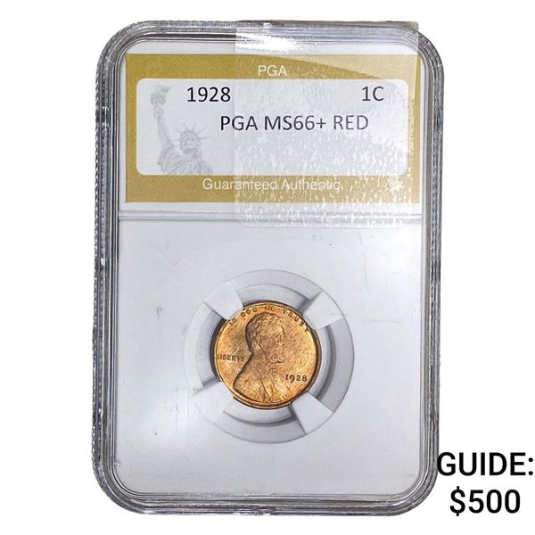 1928 Wheat Cent PGA MS66+ RED