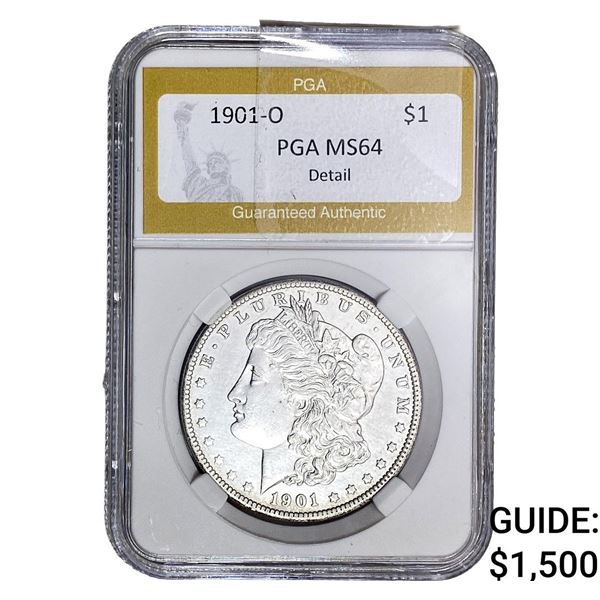 1901-O Mercury Silver Dollar PGA MS64 Detail