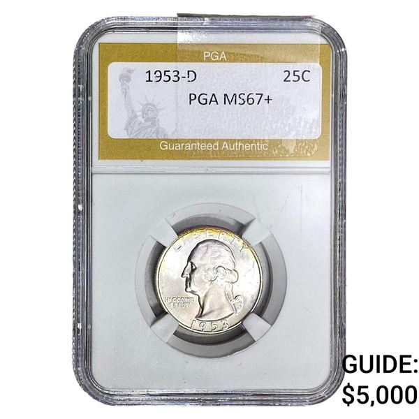 1953-D Washington Silver Quarter PGA MS67+