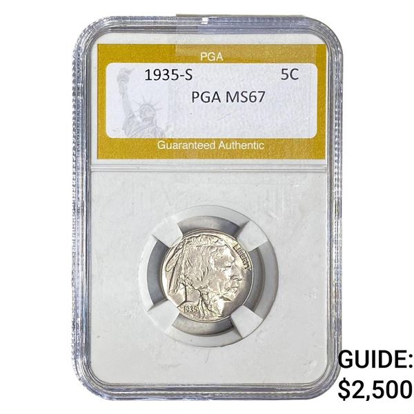 1935-S Buffalo Nickel PGA MS67