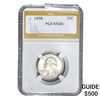 Image 1 : 1938 Washington Silver Quarter PGA MS66