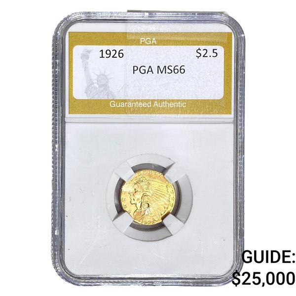 1926 $2.50 Gold Quarter Eagle PGA MS66