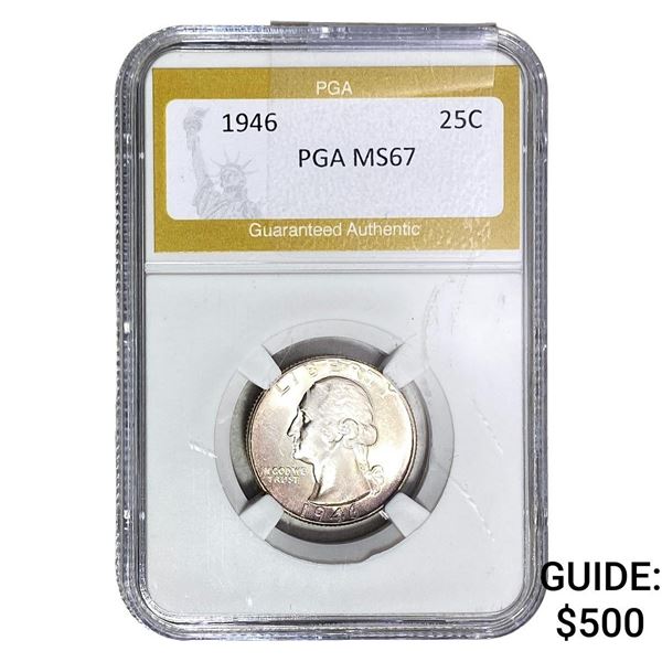 1946 Washington Silver Quarter PGA MS67