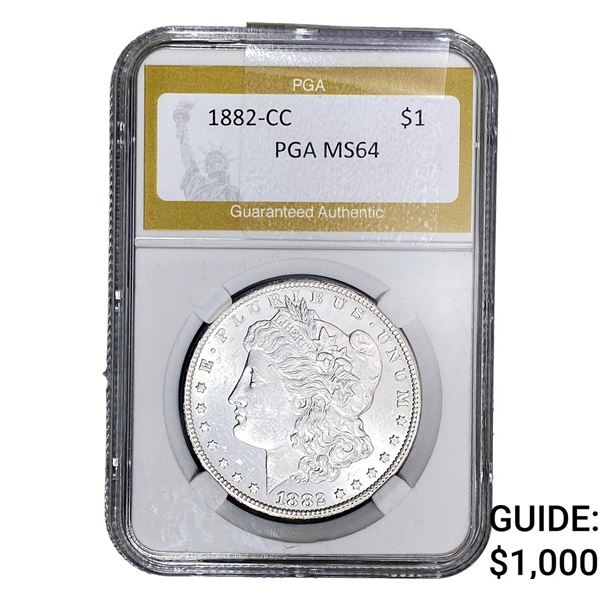 1882-CC Morgan Silver Dollar PGA MS64