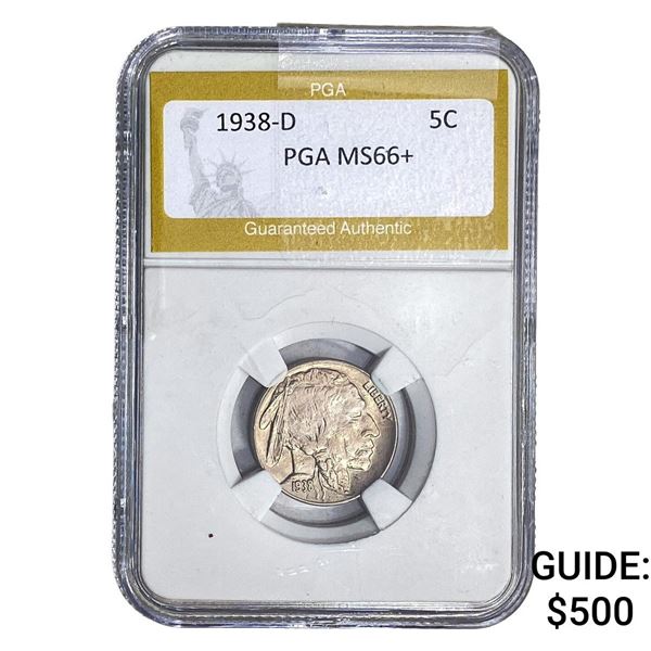 1938-D Buffalo Nickel PGA MS66+