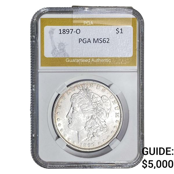 1897-O Morgan Silver Dollar PGA MS62