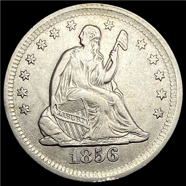 1856 Silver Seated Liberty Quarter CLOSELY UNCIRCULATED