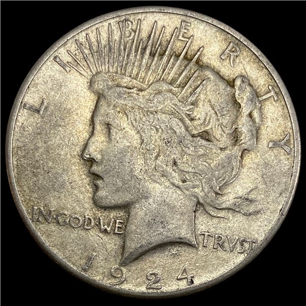 1924-S Silver Peace Dollar NEARLY UNCIRCULATED
