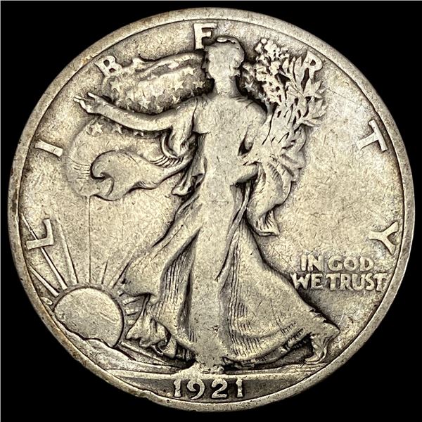 1921-S Silver Walking Liberty Half Dollar LIGHTLY CIRCULATED