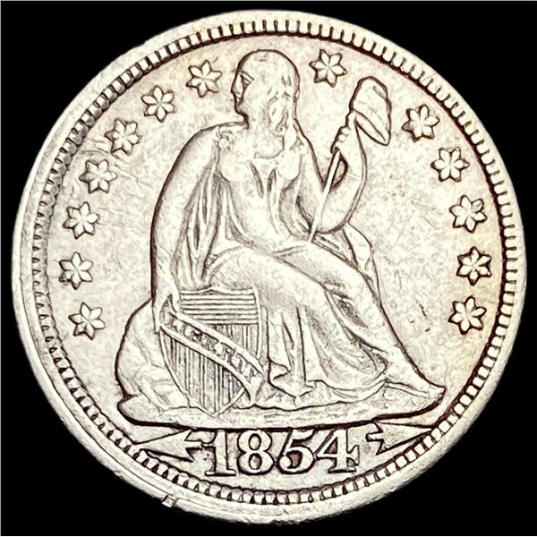 1854 Seated Liberty Dime CLOSELY UNCIRCULATED