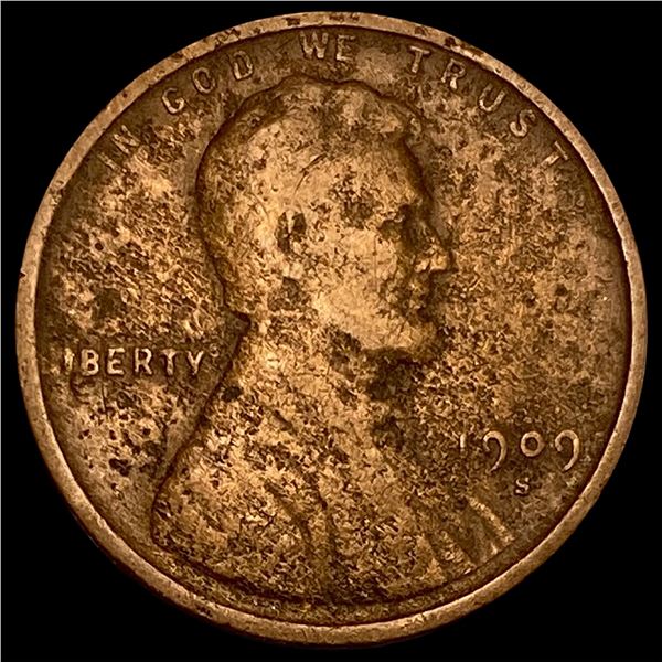 1909-S Lincoln Wheat Cent NICELY CIRCULATED