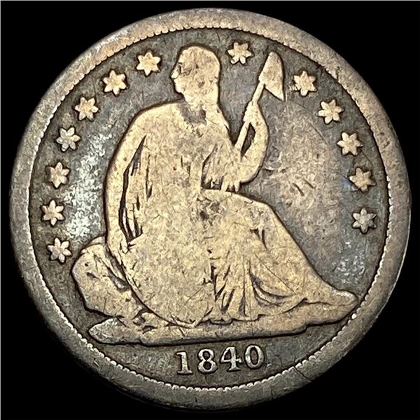 1840-O Seated Liberty Dime NICELY CIRCULATED