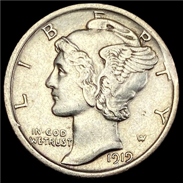 1919 Mercury Dime CLOSELY UNCIRCULATED