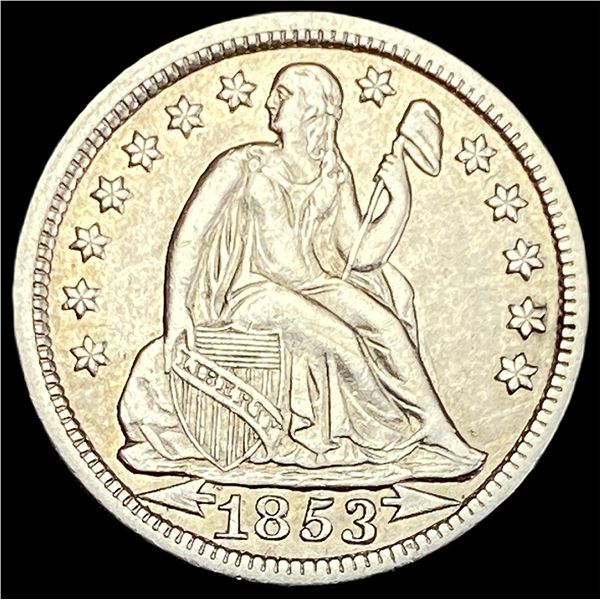 1853 Arrows Seated Liberty Dime CLOSELY UNCIRCULATED
