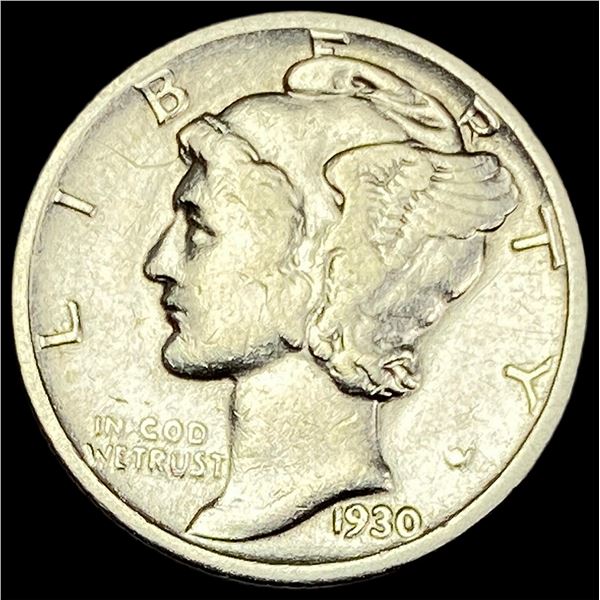 1930-S Mercury Dime NEARLY UNC