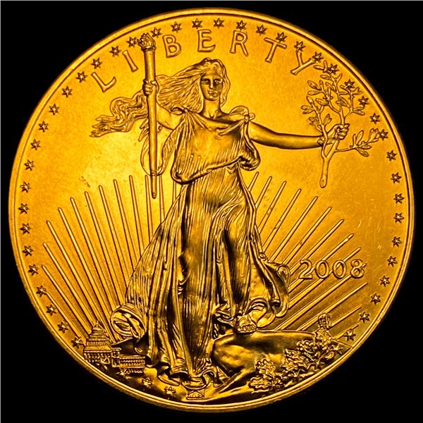 2008 1 oz Gold American Eagle $50 SUPERB GEM BU