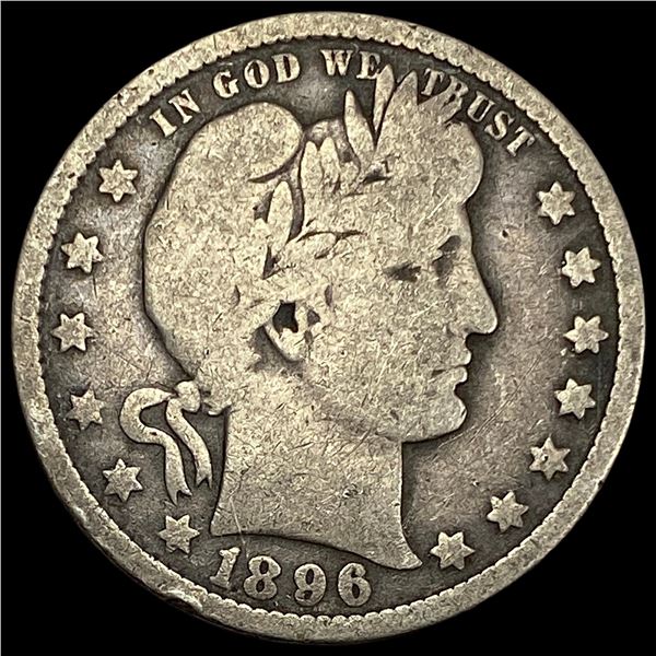 1896-O Barber Silver Quarter NICE CIRC