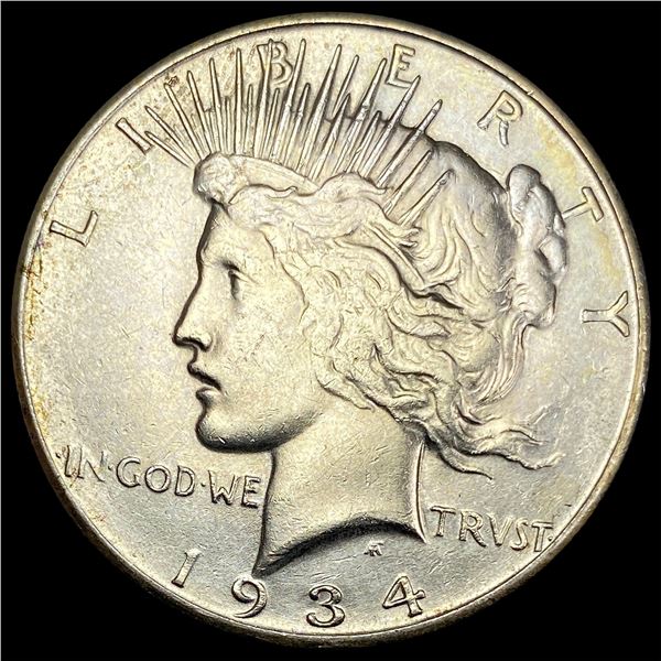 1934-S Silver Peace Dollar CLOSELY UNCIRCULATED