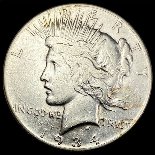 1934-S Peace Silver Dollar NEAR UNC