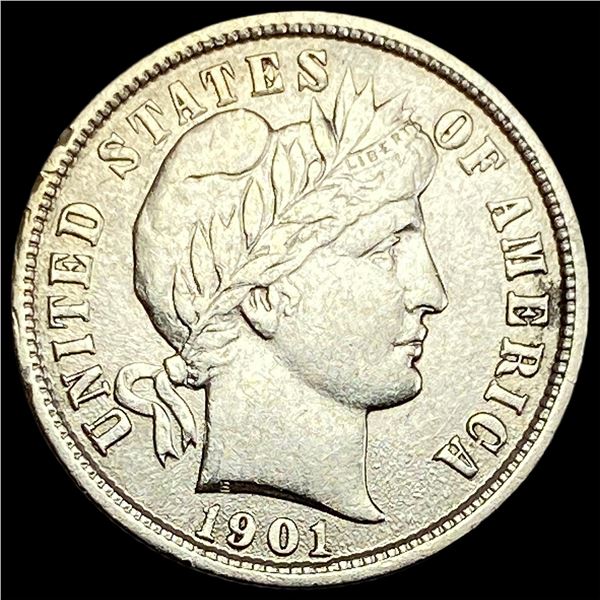 1901 Barber Dime NEARLY UNCIRCULATED