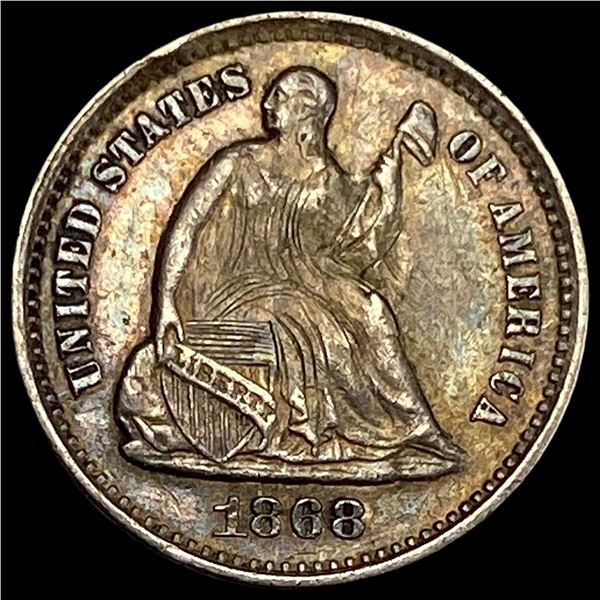 1868-S Silver Half Dime CLOSELY UNCIRCULATED