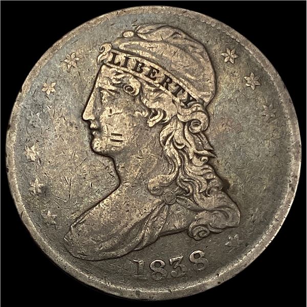 1838 Capped Bust Half Dollar LIGHTLY CIRCULATED