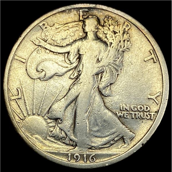 1916 Walking Liberty Half Dollar NICELY CIRCULATED