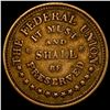 Image 2 : Civil War Token "Army & Navy" / "The Federal Union" NEARLY UNCIRCULATED