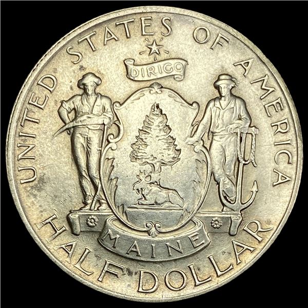 1920 Silver Maine Half Dollar CHOICE AU