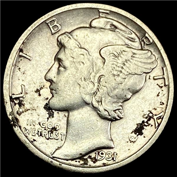 1931-D Silver Mercury Dime NEARLY UNCIRCULATED
