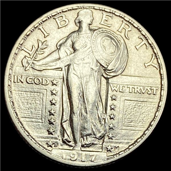 1917-D Type 2 Standing Liberty Quarter CLOSELY UNCIRCULATED