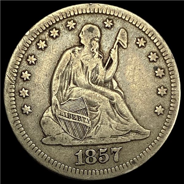 1857-O Seated Liberty Quarter LIGHTLY CIRCULATED