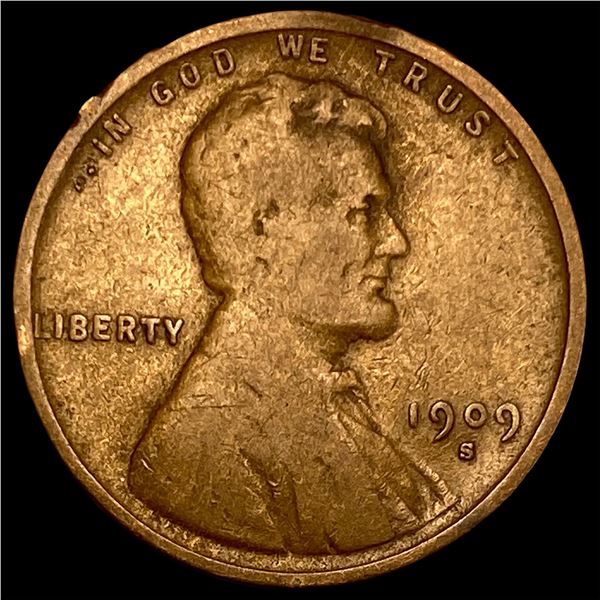 1909-S Lincoln Wheat Cent NICELY CIRCULATED
