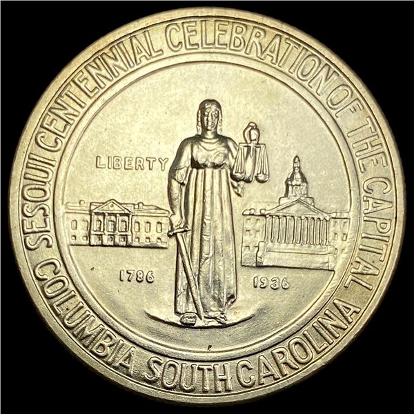 1936 Silver Columbia Half Dollar CHOICE BU