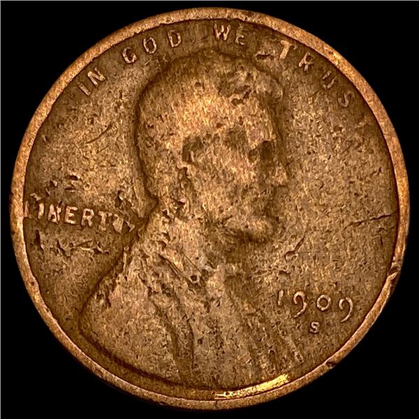 1909-S Lincoln Wheat Cent NICELY CIRCULATED