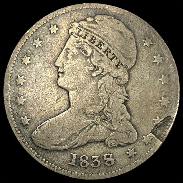 1838 Silver Capped Bust Half Dollar NICELY CIRCULATED
