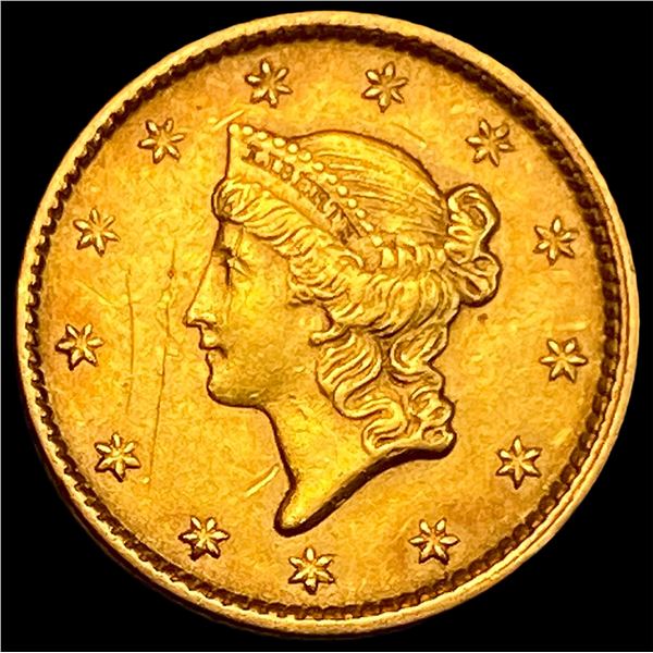1852 Gold $1 Liberty Head Type 1 CLOSELY UNCIRCULATED