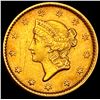 Image 1 : 1852 Gold $1 Liberty Head Type 1 CLOSELY UNCIRCULATED