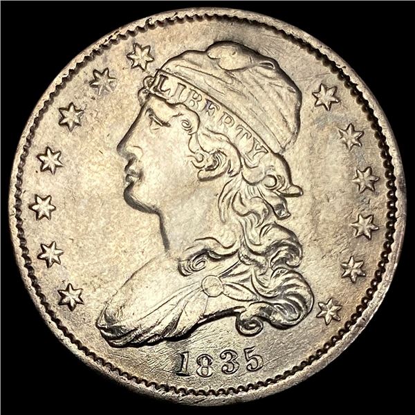 1835 Capped Bust Silver Quarter CLOSELY UNCIRCULATED