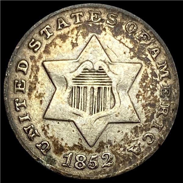 1852 Silver Three-Cent Piece CLOSELY UNCIRCULATED