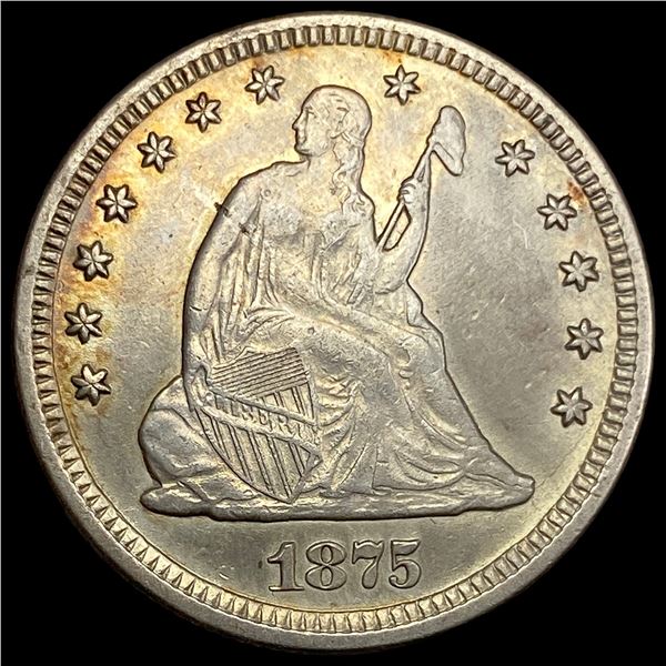 1875 Seated Liberty Quarter CHOICE AU