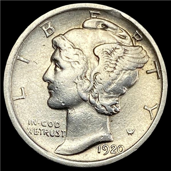 1920-D Silver Mercury Dime NEARLY UNCIRCULATED