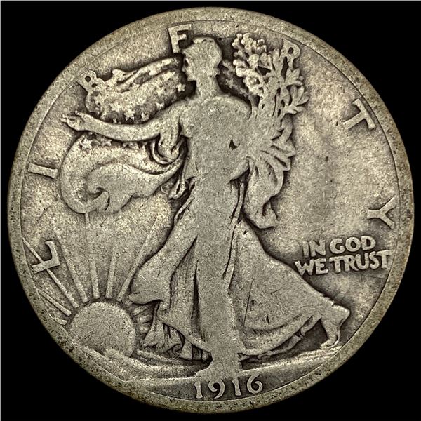 1916 Walking Liberty Half Dollar NICELY CIRCULATED