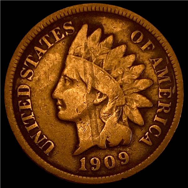1909-S Indian Head Cent LIGHTLY CIRCULATED