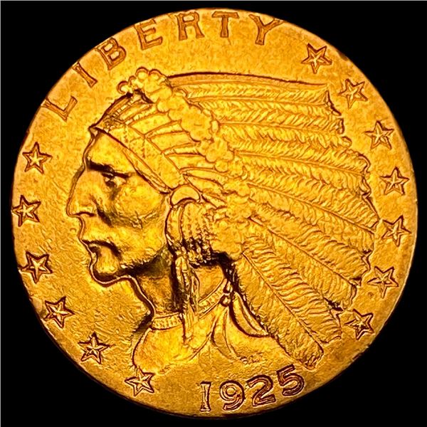 1925 Indian Head Gold $2.5 Quarter Eagle CLOSELY UNCIRCULATED